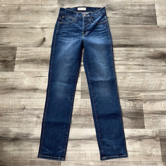 Madewell High Rise Slim Straight Denim Jeans Blue Women’s Size 24